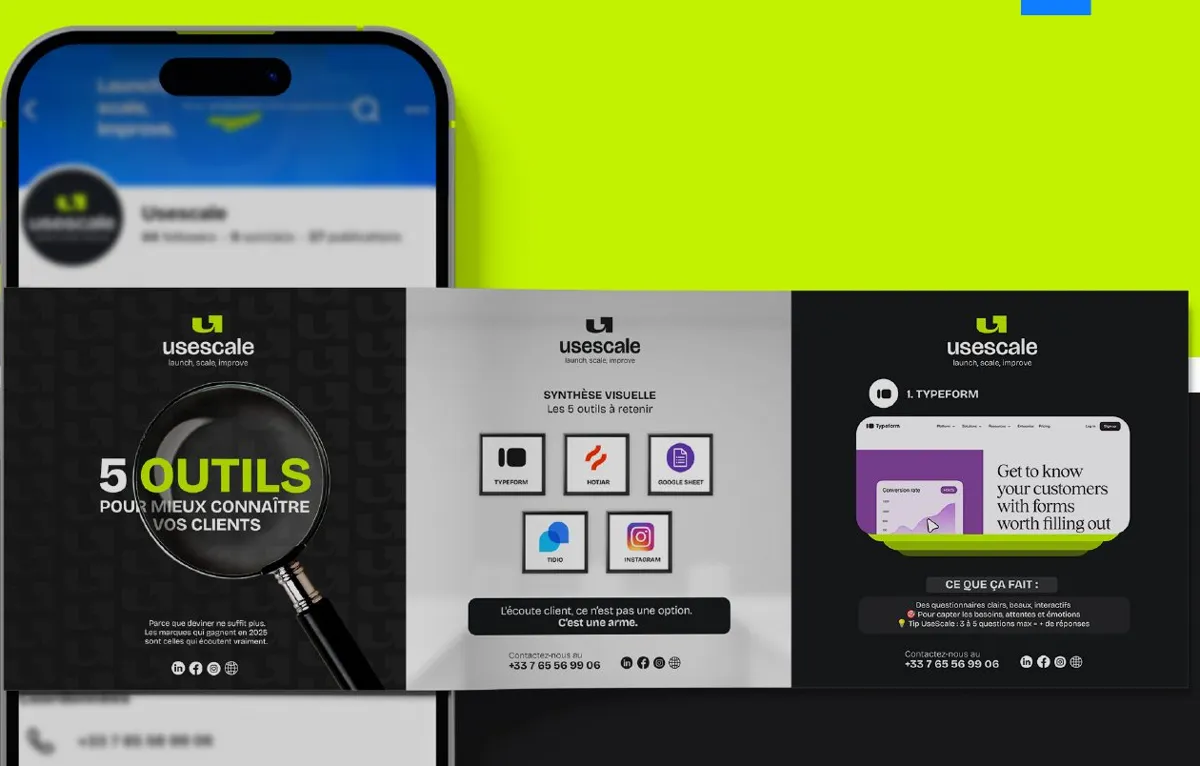 Carrousel « 5 outils pour mieux connaître vos clients »